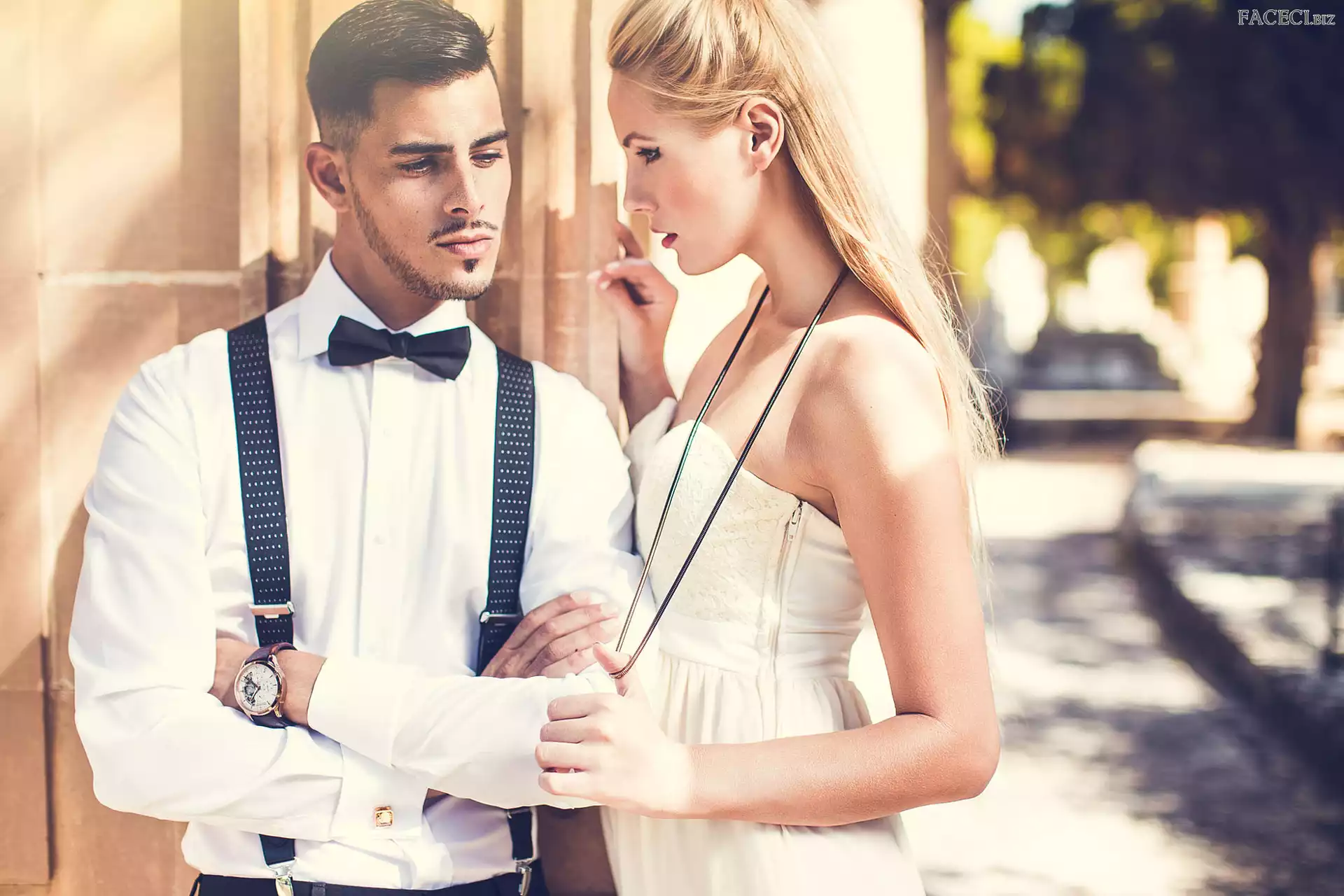 Para, Mężczyzna, Elegancka, Kobieta